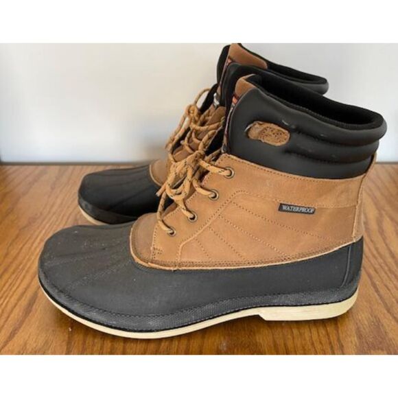 Skechers Men Size 13 Robards Waterproof Boots 77065 Brown Memory Foam Thinsulate - Picture 1 of 3